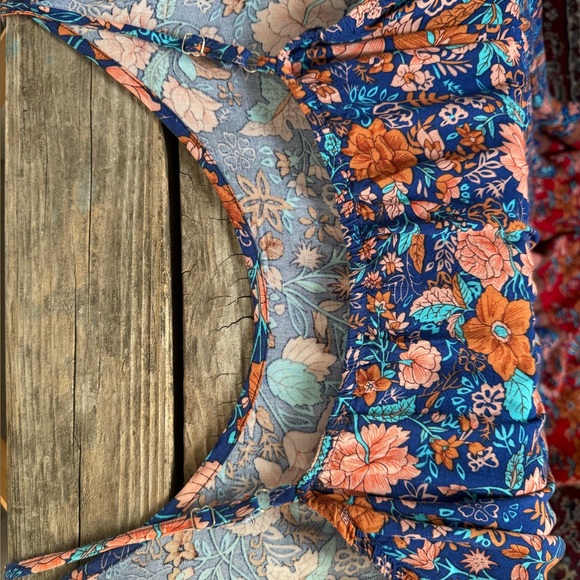 Floral Midi Dress with Spaghetti Straps - Picture 6 of 6